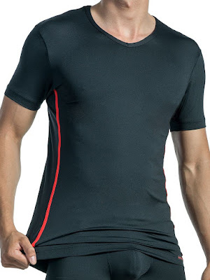 Olaf Benz V-NeckT-Shirt Regular RED1435 Black Cool4guys Online Store