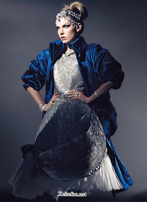 Angela Lindvall Blue Magical Fashion