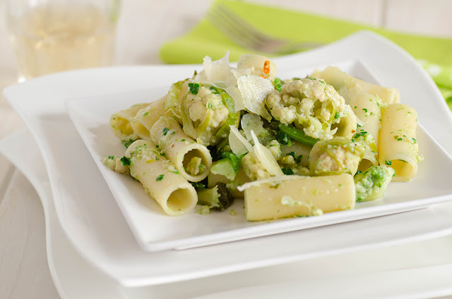 Pasta corta con broccoli nani di Bassano d. G.