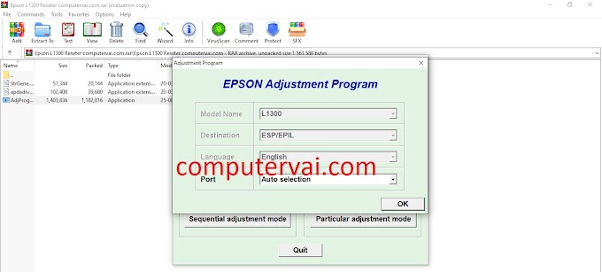 Epson L1300 Resetter Adjustment Program Free Download