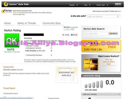 Cara Mengecek Keamanan Website Norton Safe Web