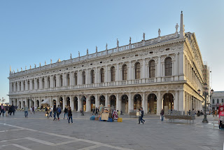 The Biblioteca Marciana, opposite the Doge's Palace in the Piazzetta, off St Mark's Square in Venice