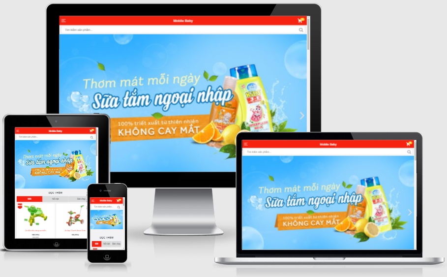 Theme blogspot bán đồ cho bé, mobile baby VSM26