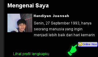 Menambah Status YM di Gadget Profil