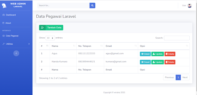  biar senantiasa dalam kondisi baik dan sehat CRUD Data Pegawai dengan Laravel (READ DATA)