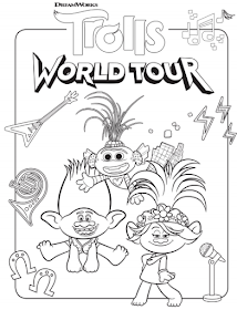 Trolls World Tour coloring pages