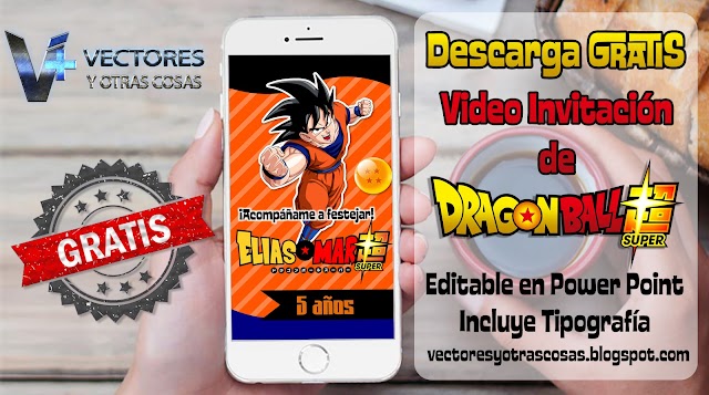 Video Invitación Editable de Goku