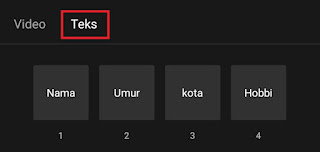 tap pengaturan teks