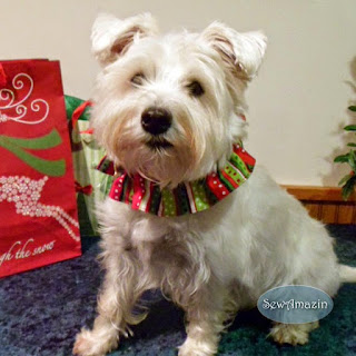  Christmas Dog Scrunchie Ruffle, Stripes, Dots, Red, Green