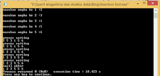 Program Insertion Sort C++