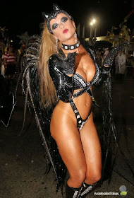 Cacau Colucci Wears Sexy Catwoman Costume - Brazil Carnival 2014