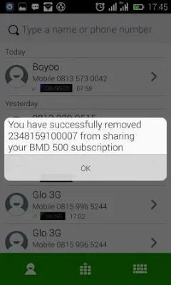 unshare your glo data