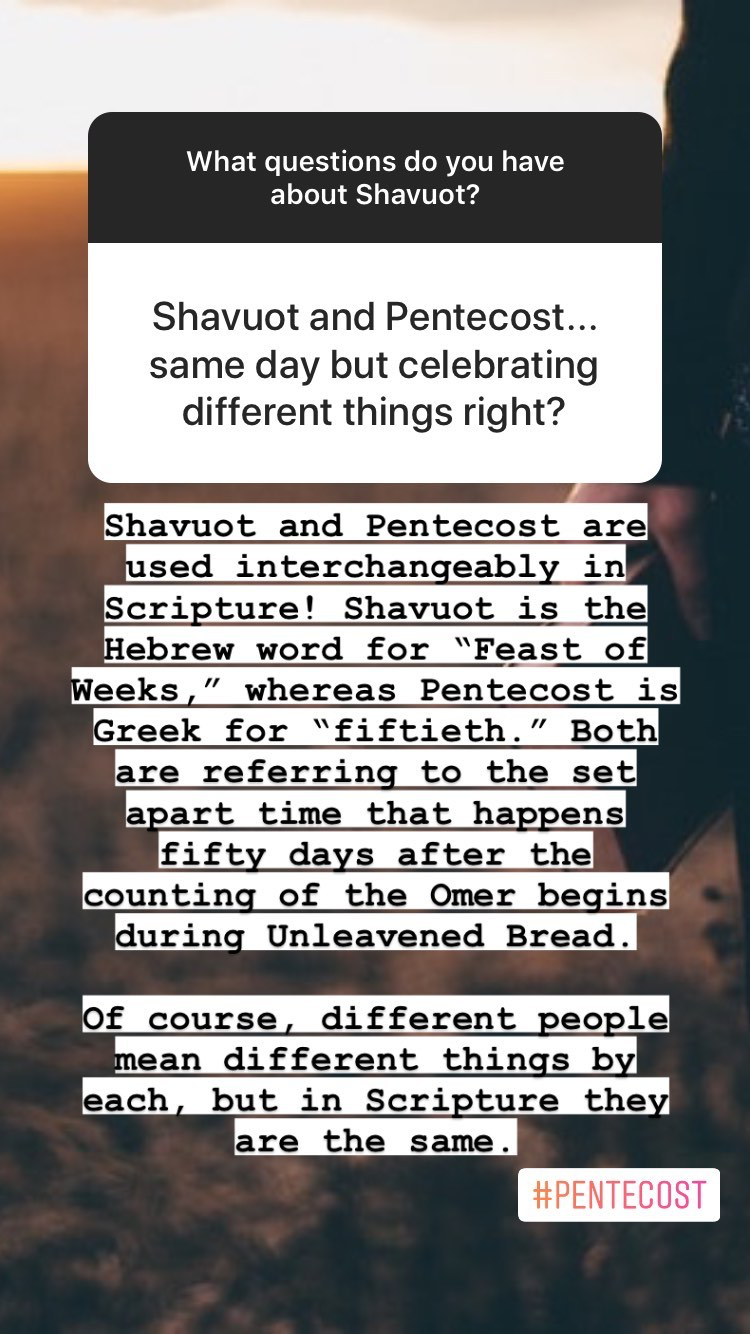 What are the differences between Shavuot and Pentecost? FAQs about Shavuot | Land of Honey