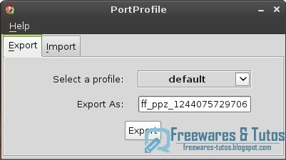 PortProfile : un logiciel pour sauvegarder et restaurer le  profil de Firefox