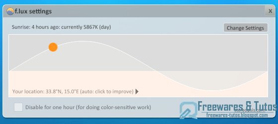 F.lux : adaptez la luminosité de  votre écran en fonction de la lumière ambiante