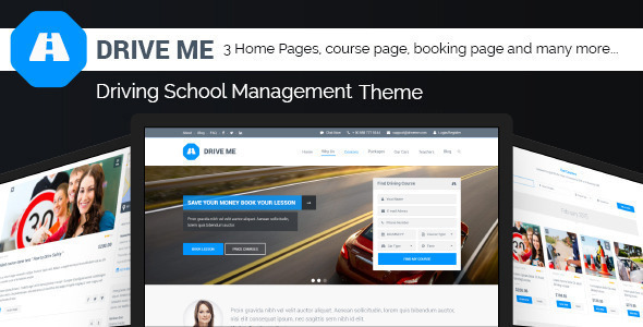 Driveme Driving School Responsive Wordpress Themes