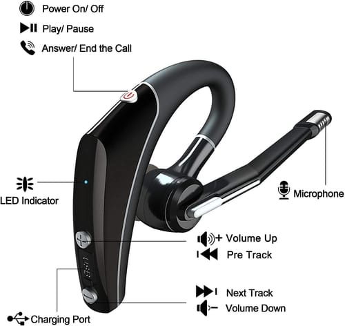 HOMOGO V5.0 Hands-Free Wireless Earpiece