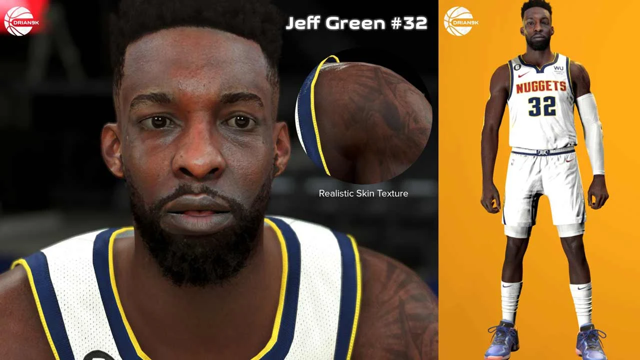 NBA 2K23 Jeff Green Cyberface