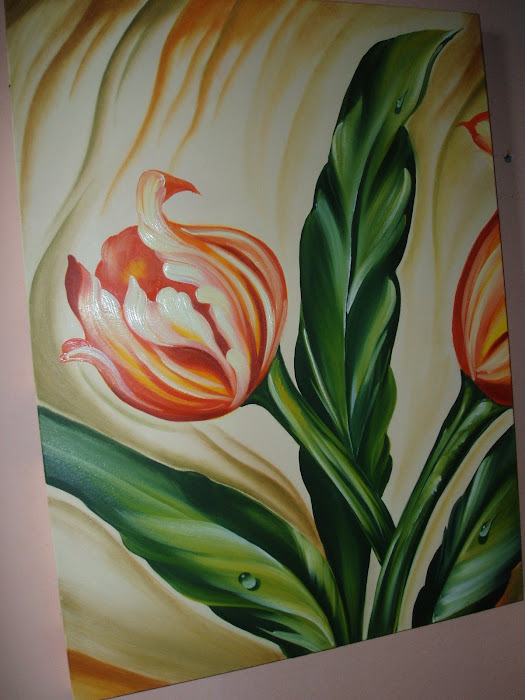 quadro  pintado - oleo