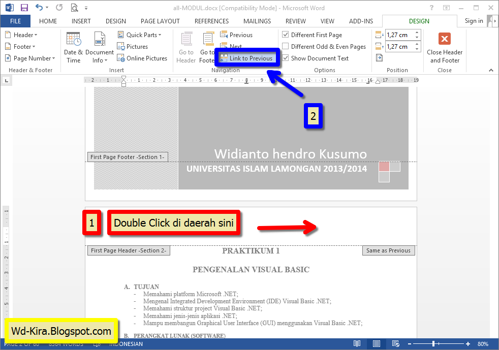 Wd-Kira, Office 2013, office 2014, Cara Membuat Orientasi Halaman Berbeda Pada Microsoft Word 2013, cara membuah halaman berbeda pada satu dokumen office versi terbaru 2014, Page break MS Office 2013, cara mengatur halaman office word, cara mengatur ukuran kertas Ms Office Word terbaru 2014