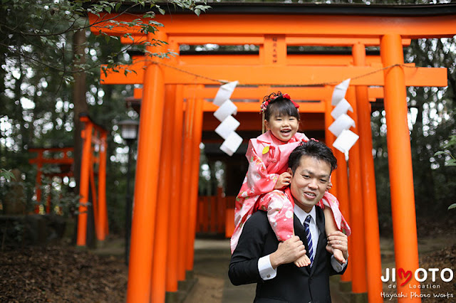 城陽市の水度神社で七五三出張撮影