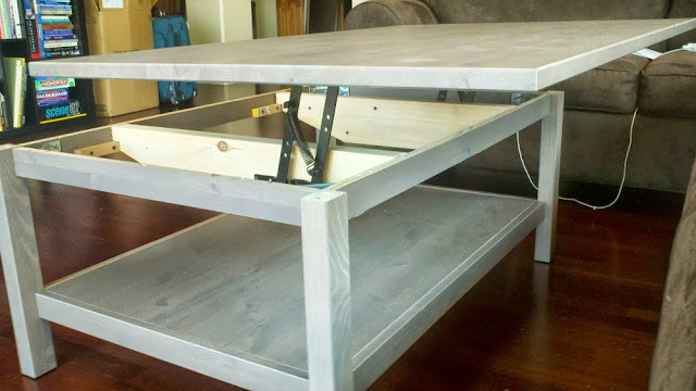 woodworking lift top coffee table