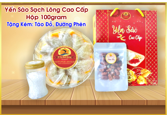 Yến Sào Sạch Lông Cao Cấp 100g