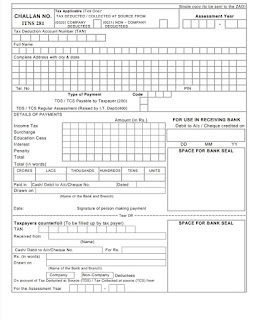 Income Tax - Bank Payment Challan