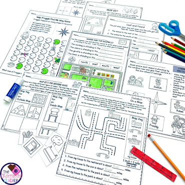 Worksheets like these are a great way to introduce and get in lots of map skills practice.