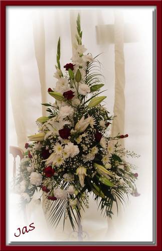 white wedding floral arrangements. The Wedding Flower Display.