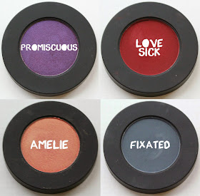 Melt cosmetics Love Sick stack: Promiscuous, Lovesick, Amelie, Fixated