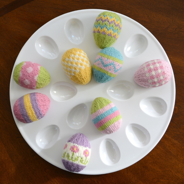 cozy birdhouse | knit easter eggs