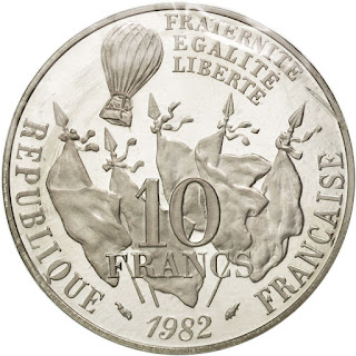 France 10 Francs Silver Coin 1982 100th Anniversary of the Death of Leon Gambetta