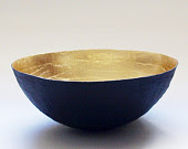 paper mache gold lined bowl