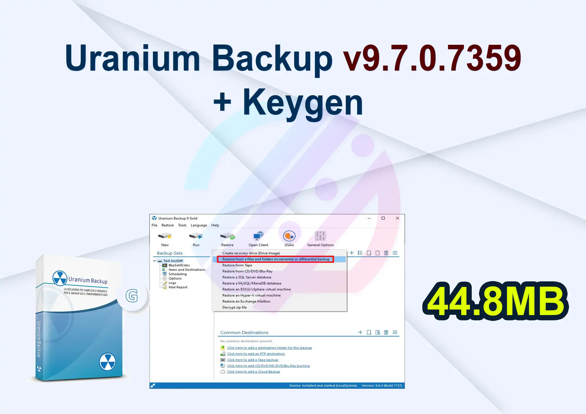 Uranium Backup v9.7.0.7359 + Keygen 