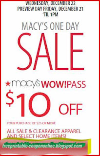 Free Printable Macy's Coupons