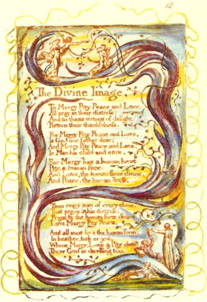 william blake songs of innocence. William Blake is trying to