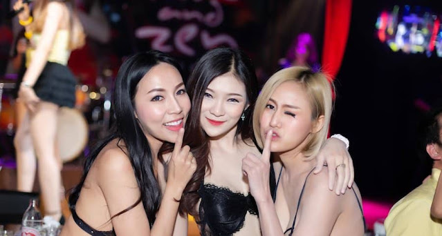 3 thai women go clubbing in Thailand