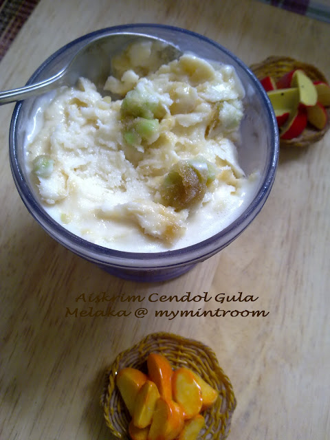 My mintroom: Aiskrim Cendol Gula Melakaemm alahai.