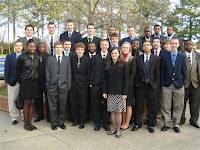 Back row from left to right-Tyler Maher, Dylan Quick, Brandon Shupe, Tyler Sauro-Raffensberger, Wes Martin, Matt Wescoe, Tresean Adam, Nick Staton, Carl Redd; On the front row from left to right-Taylor Blanton, Lauran Coleman-Webb, Vincent Woods, Nic Ely, Justin Blalock, Christopher LaGant, Cranston Bass, Alex Bennett, Travis Grissom, Carly Bohnenblusch, Anthony McNeil, Aaron Jack, Tyler Howard, Neil Hammerstein, Chase Morgan, Greg Bell; Ms. Howell is in the front