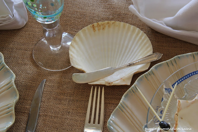 Roll and Butter served in Seashell-Bargain Decorating with Laurie