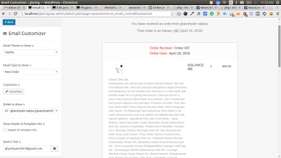 order Email Customize, Customizer woocommerce order email, design add order woocommerce