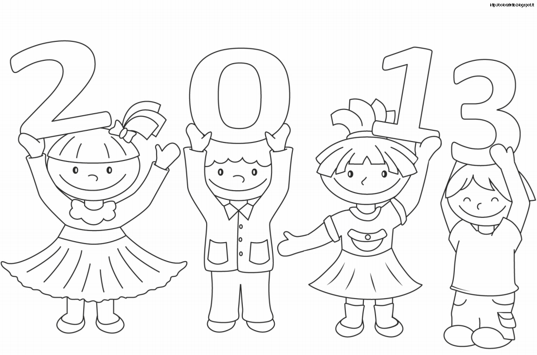 new year coloring page