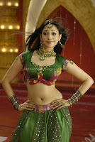 Thamanna, hot, navel, show, in, green, dress