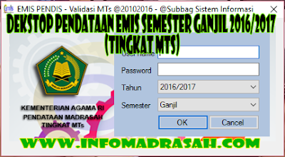 Download Aplikasi Dekstop Pendataan EMIS Semester Ganjil  Download Aplikasi Dekstop Pendataan EMIS Semester Ganjil 2016/2017 (Tingkat MTs)