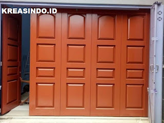 Daftar Harga Berbagai Macam Pintu Garasi Besi Cat Powder Coating dan Pintu Lipat Biasa