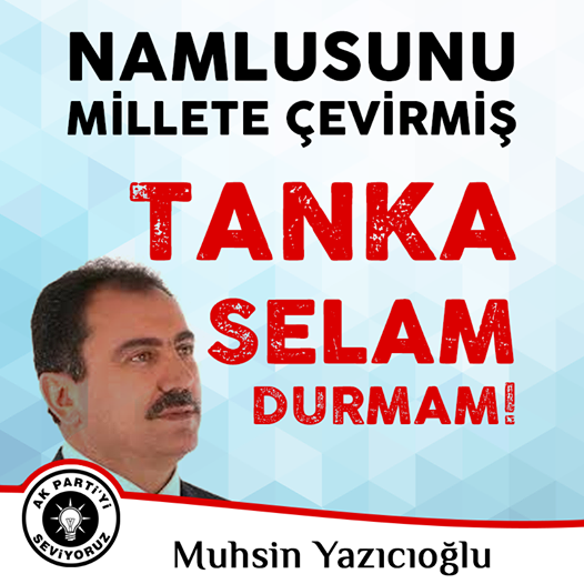 Namlusunu millete çevirmiş tanka selam durma!