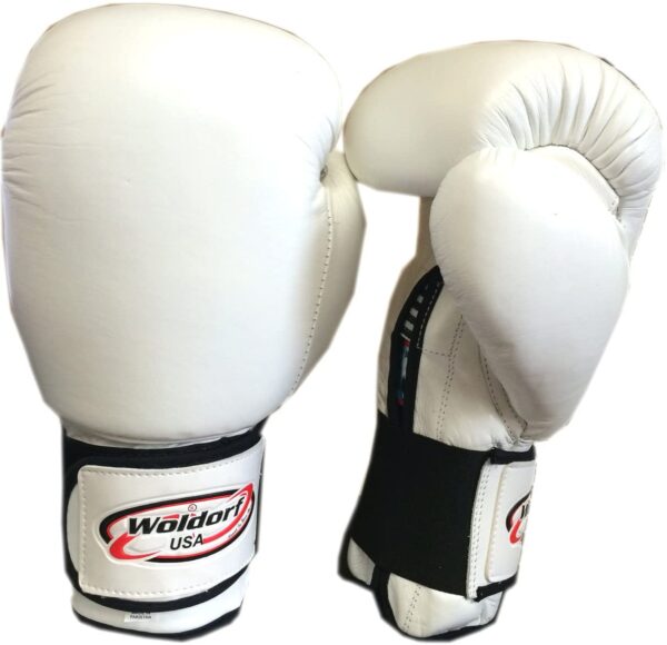 Boxing Gloves in Leather White Training Gloves