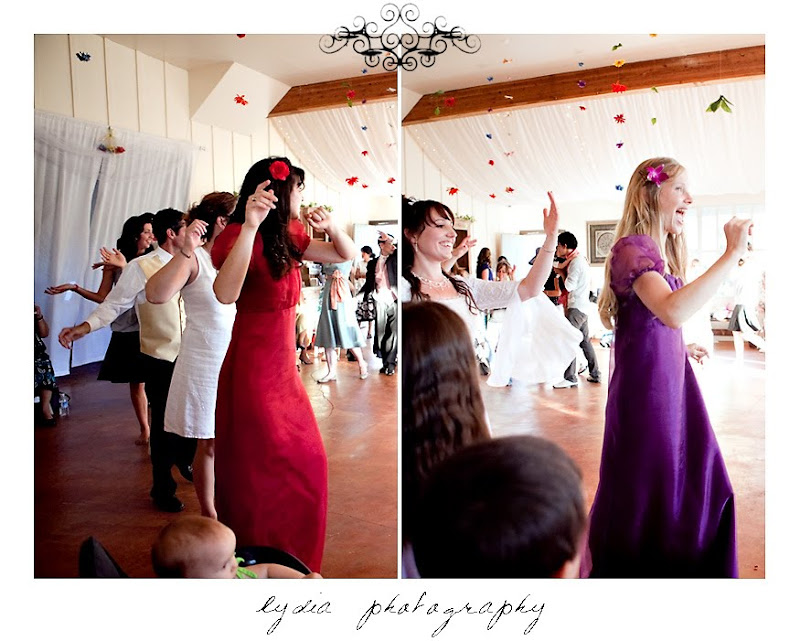 Jewish dancing at their wedding in Santa Rosa California