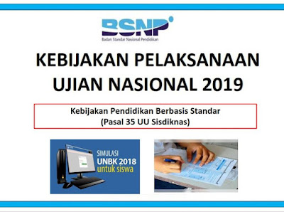 KEBIJAKAN PELAKSANAAN UJIAN NASIONAL TAHUN  KEBIJAKAN PELAKSANAAN UJIAN NASIONAL TAHUN 2019